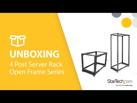 StarTech.com 4POSTRACK42 lentyna 42U Atskiras stovas Juoda video