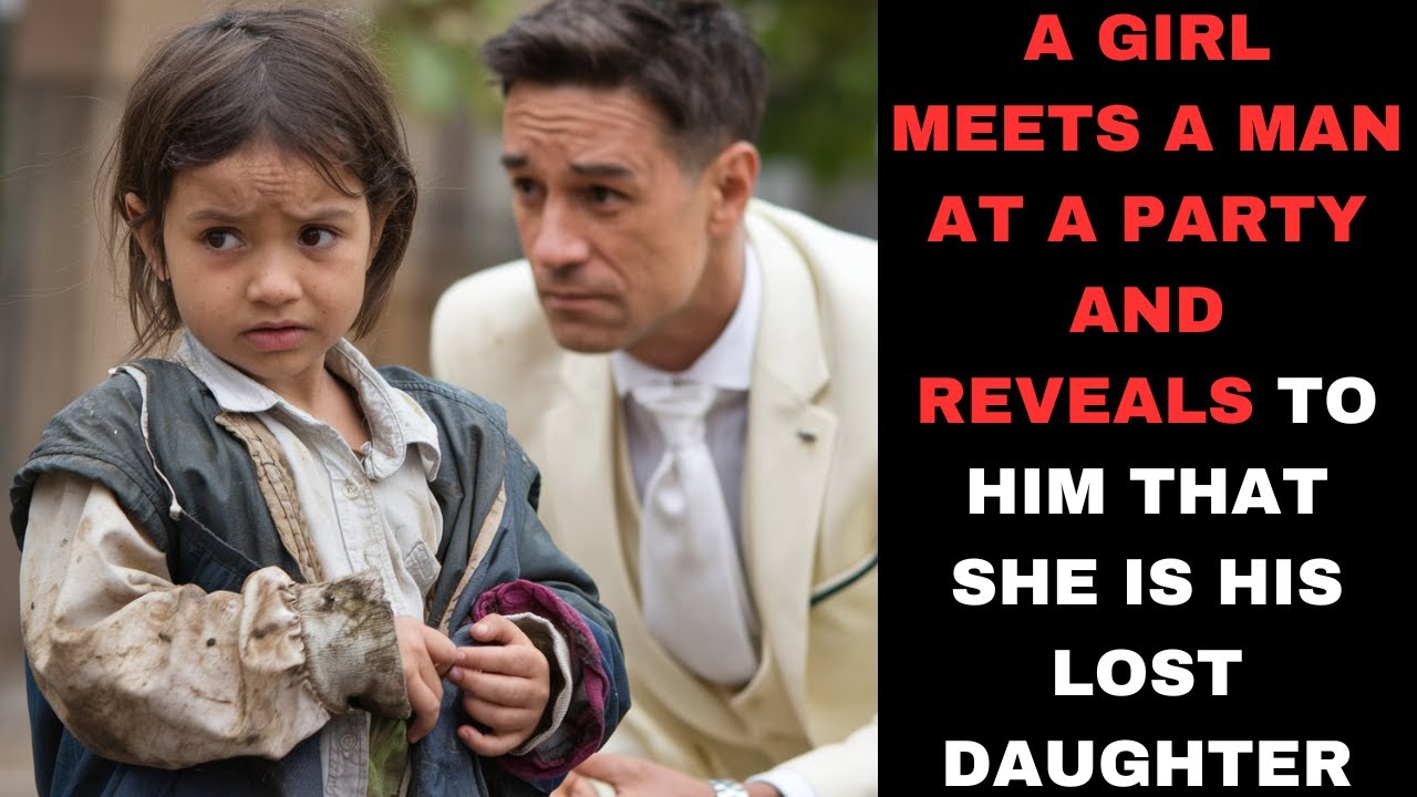 A GIRL MEETS A MAN AT A PARTY AND REVEALS TO HIM THAT SHE IS HIS LOST DAUGHTER