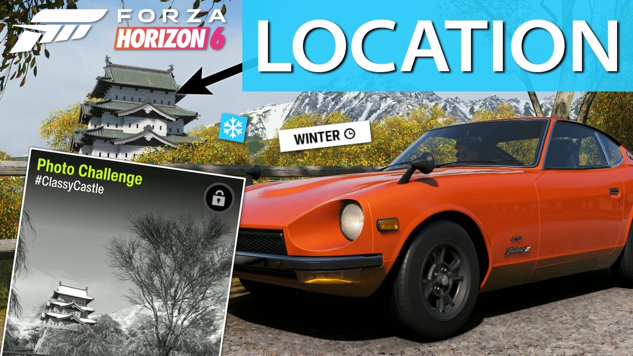 Forza Horizon 6 Photo Challenge #ClassyCastle Forza Horizon 6 Hirosaki Castle Location (Winter)
