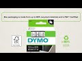 Pakaitalas Juostelė DYMO D1, 12 mm x 7 m, juoda ant baltos