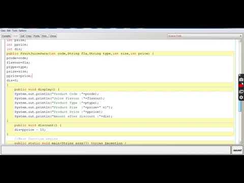 Fruit Juice Program As Parameterized Constructor Java Class By Ashish