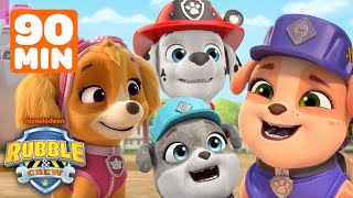 Mix & Motor Team Up With PAW Patrol Skye & Marshall! | 90 Minutes | Rubble & Crew