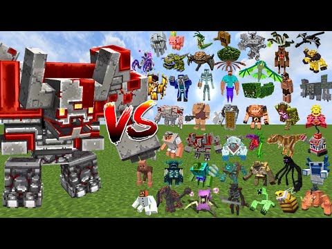 REDSTONE MONSTROSITY vs 100 BOSS MOBS