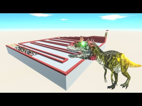 Escape From Fire Cryolophosaurus - Last Survivor - Zigzag Course | Animal Revolt Battle Simulator