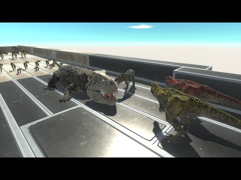 Death Run 3 T-Rex VS All Unit Enemy - Animal Revolt Battle Simulator