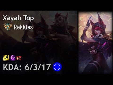 Xayah Top vs Nautilus - Rekkles - EUW Challenger Patch 7.8