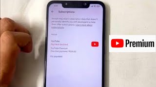 YouTube premium subscription won't be available until you update your 