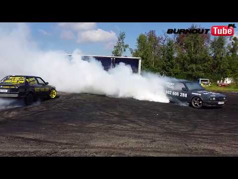 Palenie gumy BMW E30 320 "BATON" & E30 325 "STERYD" - 4 Edycja Dnia Świra 2017