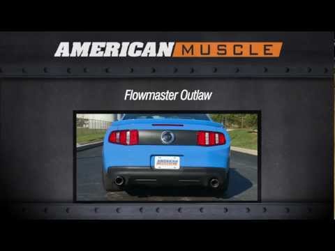 2011-2012 Mustang Flowmaster Exhaust Sound Clip Outlaw Series Axle-Back (GT, GT500) Review