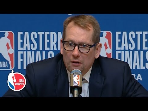 The Raptors were 'a step too slow' vs. the Bucks in Game 2 - Nick Nurse | 2019 NBA Playoffs