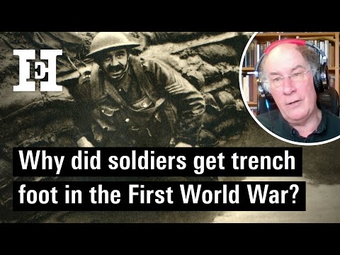 Why did soldiers get trench foot in the First World War?