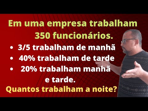 Como resolver uma questão de CONJUNTOS, que envolva FRAÇÕES e PORCENTAGEM