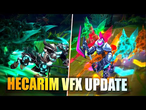 HECARIM VISUAL EFFECTS UPDATE ALL SKINS & COMPARISON - League of Legends