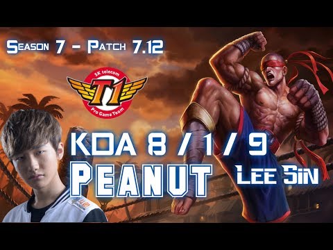 SKT T1 Peanut LEE SIN vs MASTER YI Jungle - Patch 7.12 KR Ranked