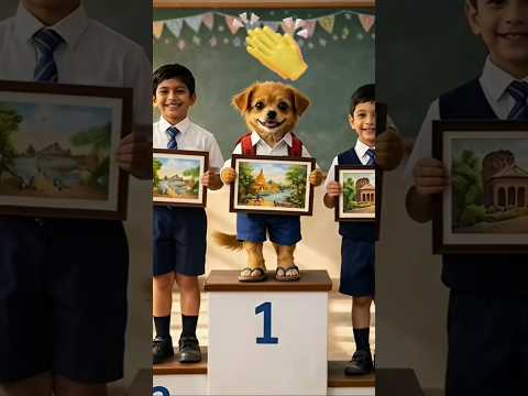 This poor puppy have no cash to buy painting so his rich car men madehim sad#cute#shorts #shortvideo