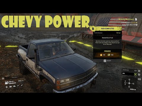 SnowRunner Gameplay - Drowned Scout Truck [4K 60FPS]