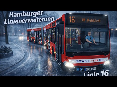 OMSI 2: Linie 16 auf Hamburgs glatten Straßen! ❄️🚍