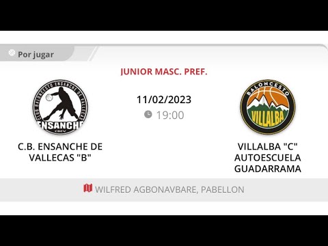 Junior masc C ENSANCHE DE VALLECAS - VILLALBA AUTOESCUELA GUADARRAMA