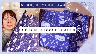 Studio Vlog 043 ⭐ how to make custom tissue paper + packing orders