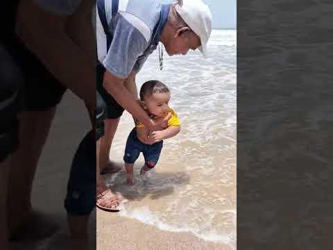 Twins Baby#playing in beach#Dhairya & Dhruva