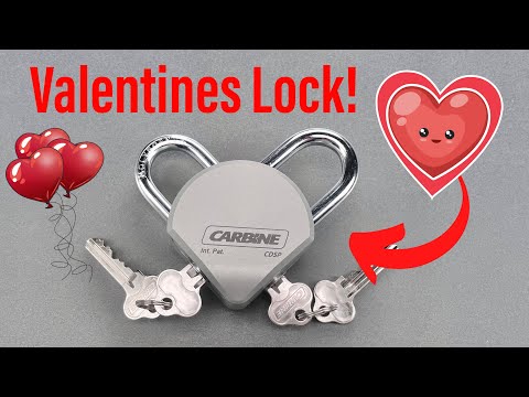 [1415] Heart-Shaped Dual Shackle Padlock (Carbine)