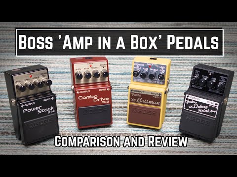 Boss Amp In A Box Pedals Comparison and Review ST-2, BC-2, FBM-1 and FDR-1