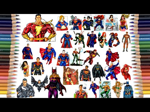 41 EPIC DC SUPERHEROES Coloring Pages [NCS Release] Superman. Batman. Aquaman. Flash. Wonder Woman