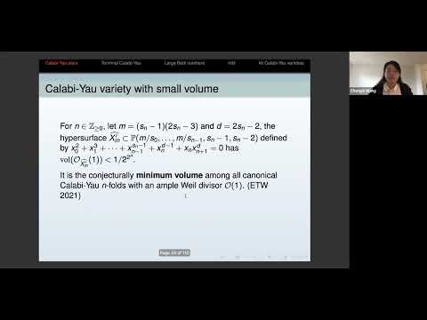 Chengxi Wang (Dec. 2, 2022): Calabi-Yau varieties of large index