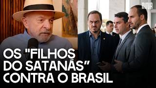 🔥Lula chama filhos de Bolsonaro de "filhos do satanás" e alerta para interferência de Trump🔥