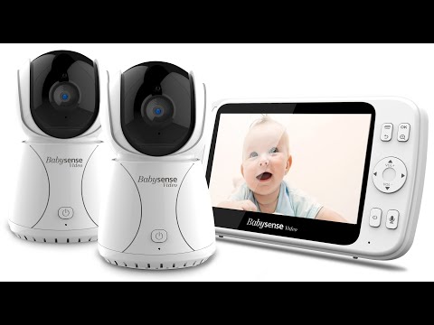 Baby Monitor with 2 Pan Zoom Tilt Cameras and Large 5