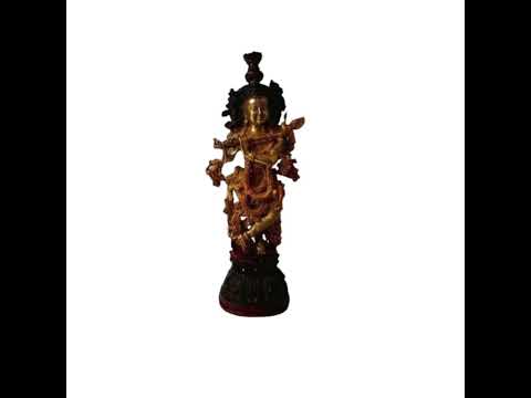 K.K.Internationa Brass Krishna Statue, Temple, Size/Dimension: 21