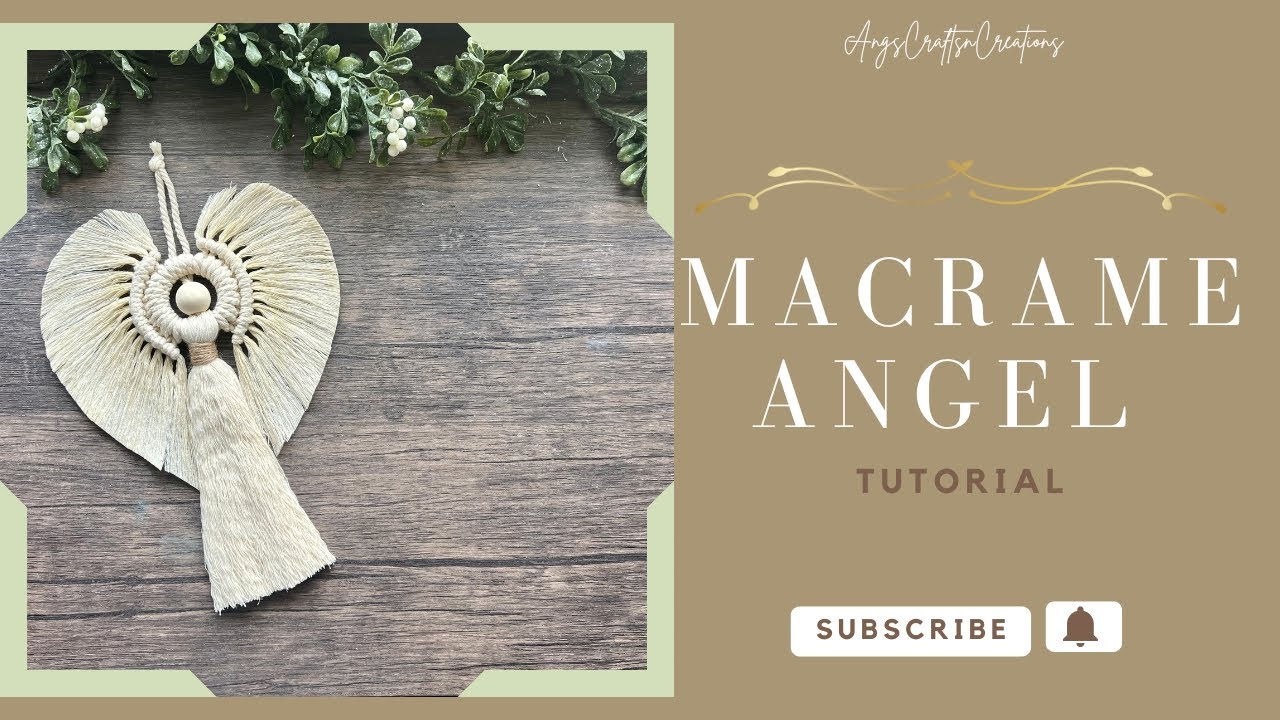 Macrame Angel Tutorial: Angel ornament or Wall Hanging