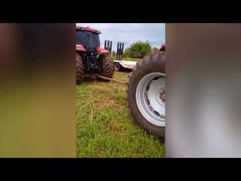 Cabo de guerra parado PUMA 185 vs PUMA 140 caseih