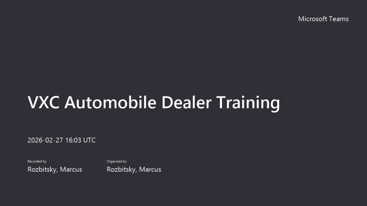 Vehicle Exchange Colorado (VXC) Automobile Dealer Training (February 27, 2026)
