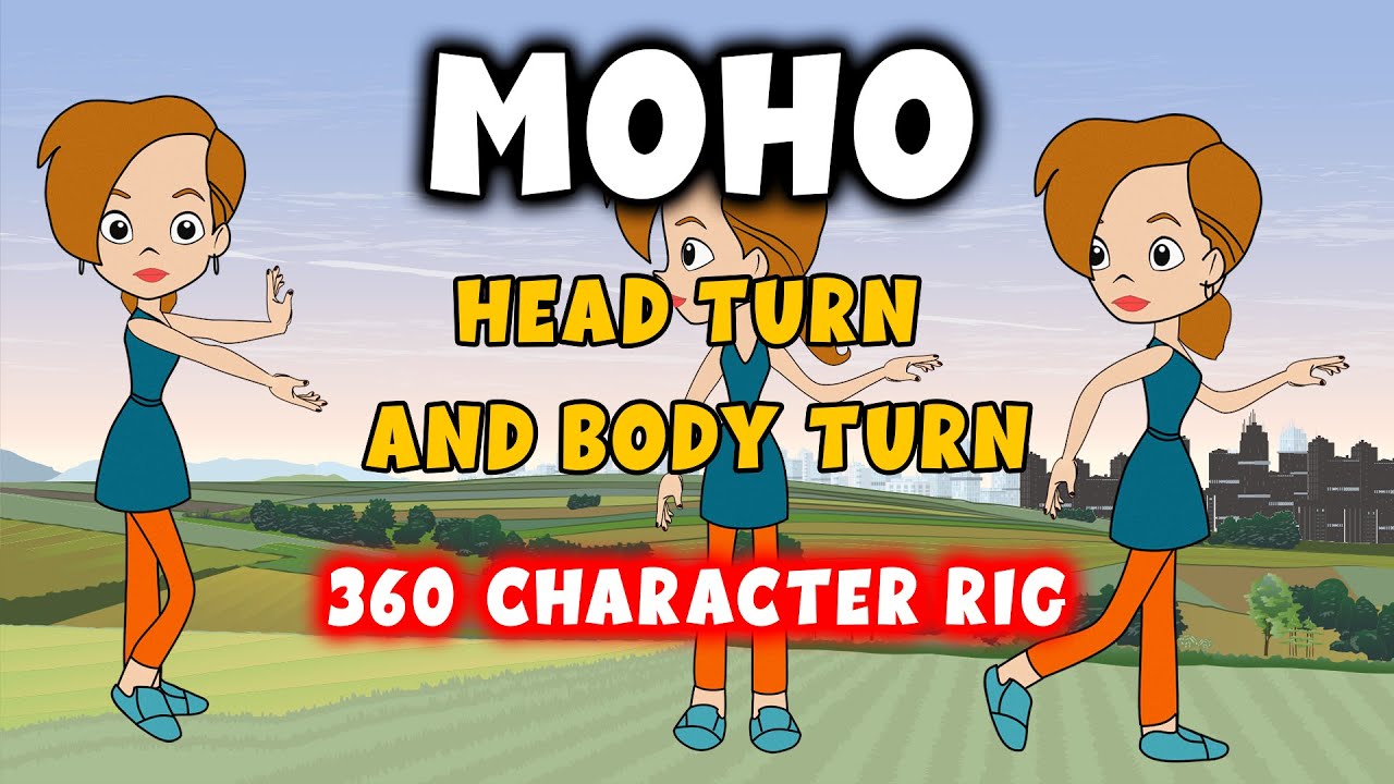 Head Turn and Body Turn - Character Rig 360 - ANIME STUDIO - MOHO PRO