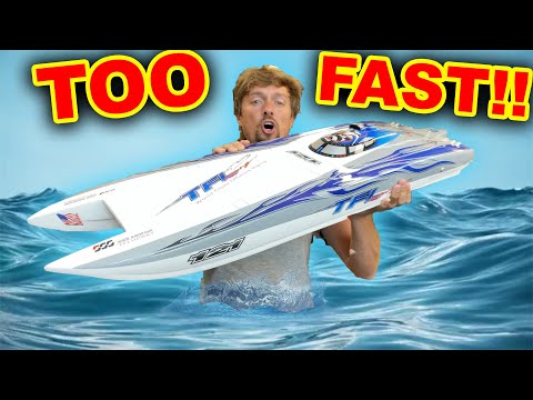 Giant RC Boat is supposed to go 120mph but...