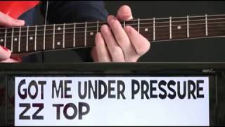 ZZ Top Got Me Under Pressure Guitar Chords Lesson & Tab Tutorial with Solo