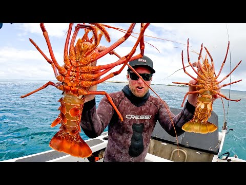GIANT LOBSTER - Catch and Cook - CAMPING ON MY BOAT