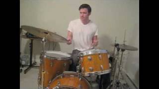 Dave Brophy playing a Round Badge Gretsch kit