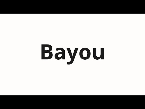 How to pronounce Bayou
