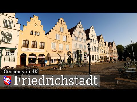 【4K】 Friedrichstadt | Video Walk Around "Little-Amsterdam" in Northern Germany