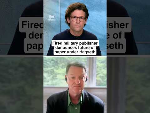 FIRED military publisher DENOUNCES future of paper under Hegseth
