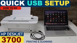 Connect HP DeskJet 3700 To Mac /Laptop Using USB Cable !!