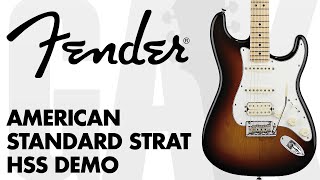 Video thumbnail for Fender - American Standard Stratocaster HSS Demo at GAK by GAK