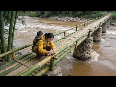 Young mother builds FLOOD OVERPASS bridge to get her child to school in 180 days.
