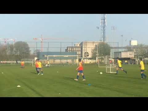 New Rayan Cherki, Youssef Idrissi training Elite U10 bij Waasland Beveren...