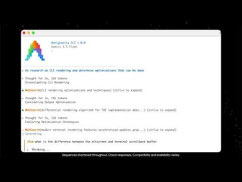 The Antigravity CLI in action.
