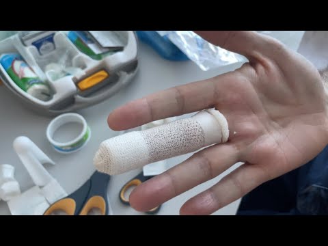 How to Apply Finger Tube Bandage Dressing | Replacing Finger Bandage using Tubular Gauze Applicator