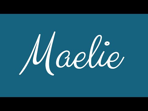 Learn how to Sign the Name Maelie Stylishly in Cursive Writing