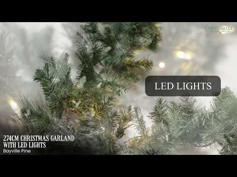 Christabelle 2.7m Christmas Garland Bayville Pine Cones with LED Lights Tree Decoration Ornament